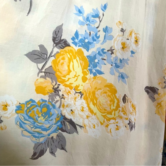 Torrid Cream & Yellow Floral Sleeveless V-Neck Lace Trim Midi Dress Size 2 - Picture 7 of 12